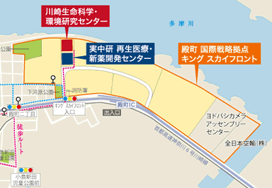 川崎生命科学・環境研究センター(LiSE)地図