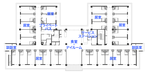 平面図2階～4階（※各階で間取りが若干異なります）