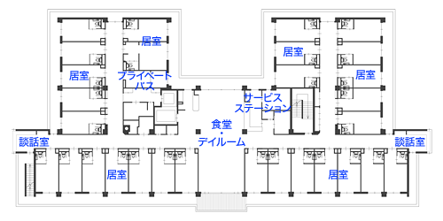 平面図2階~4階(※各階で間取りが若干異なります)