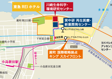 川崎生命科学・環境研究センター（LiSE）地図